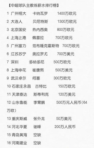 中超中国球员年薪排行榜,谁是最吸金的本土球星? 中超中国球员年薪排行榜,谁是最吸金的本土球星?