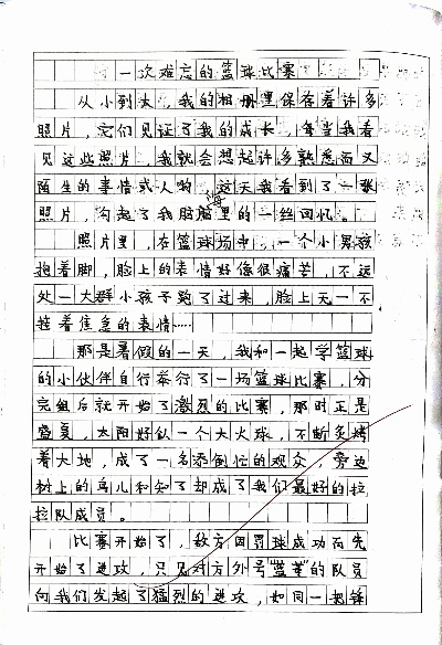 篮球比赛作文20字怎么写